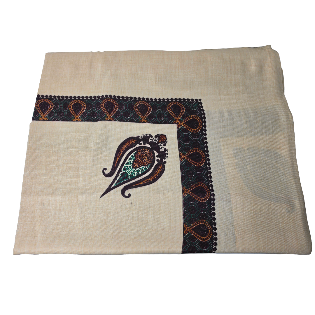 Yemeni Printed Shemagh -Beige