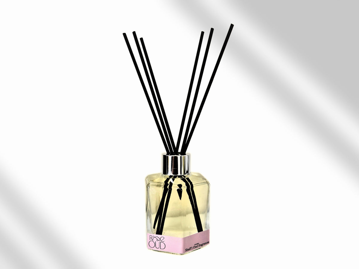 Long lasting Reed diffusers in South Africa, Rose Oud, Premium, Oud Lovers, Rose Lovers - Beautiful scent for the home