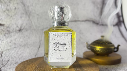 Vanilla oud Perfume, South Africa, Arabian Scents, Oud, Vanilla - Long lasting scents Unique scents  EDP
Bakhoor scent in background 